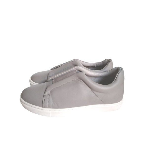 Slip On Platform Sneaker Loafer HALOGEN Gray Leather CARMEN Shoes Size 6.5 - Picture 4 of 6